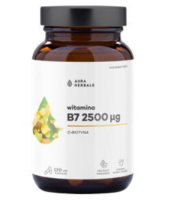 Aura Herbals - AURA HERBALS B7 2500 µg, biotín (60 kapsúl)