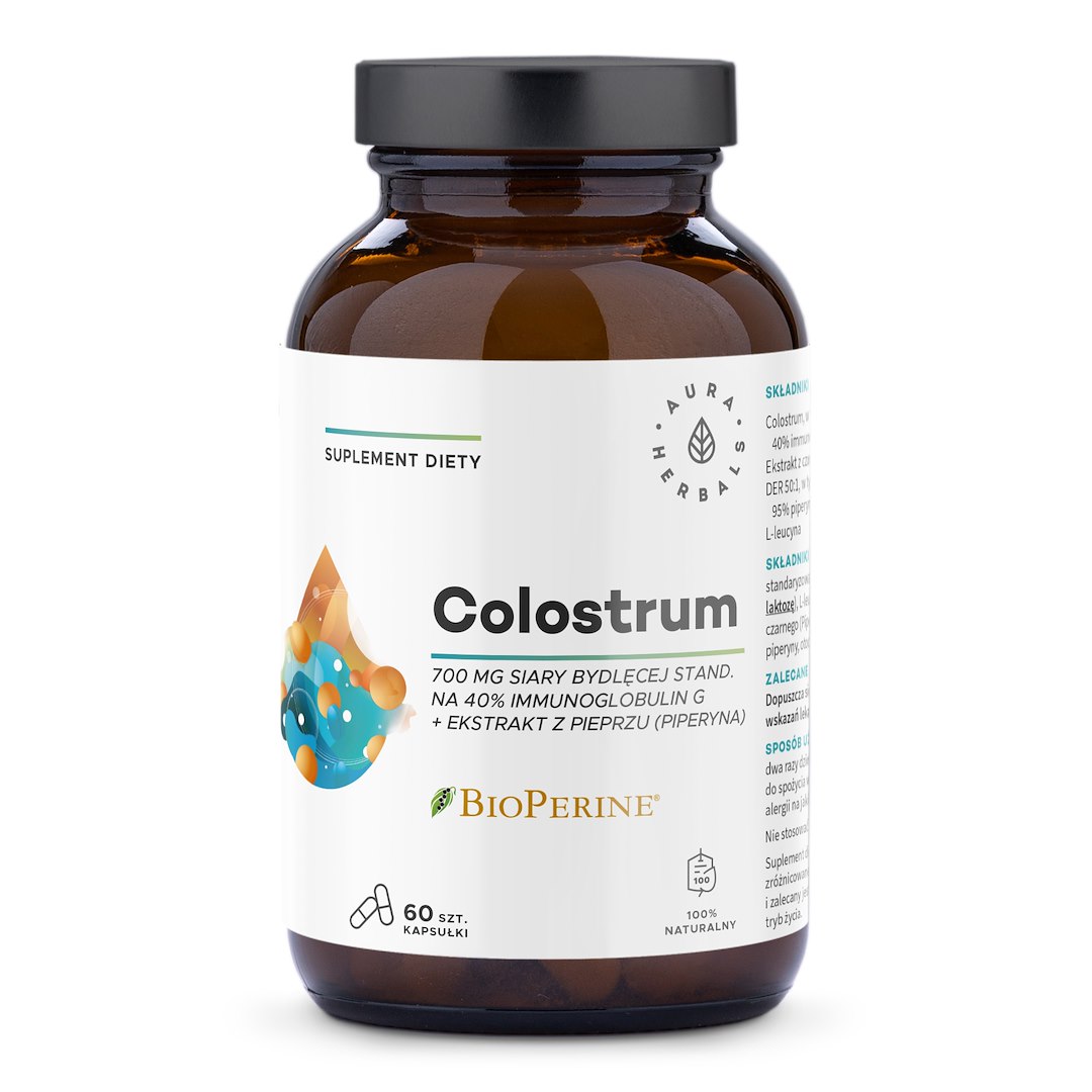 Aura Herbals - Colostrum 700 mg + BioPerine (60 kapsúl)
