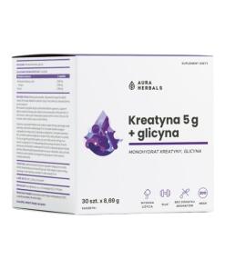 Aura Herbals - AURA HERBALS Kreatín monohydrát 5 g + Glycín sáčky (30 ks)