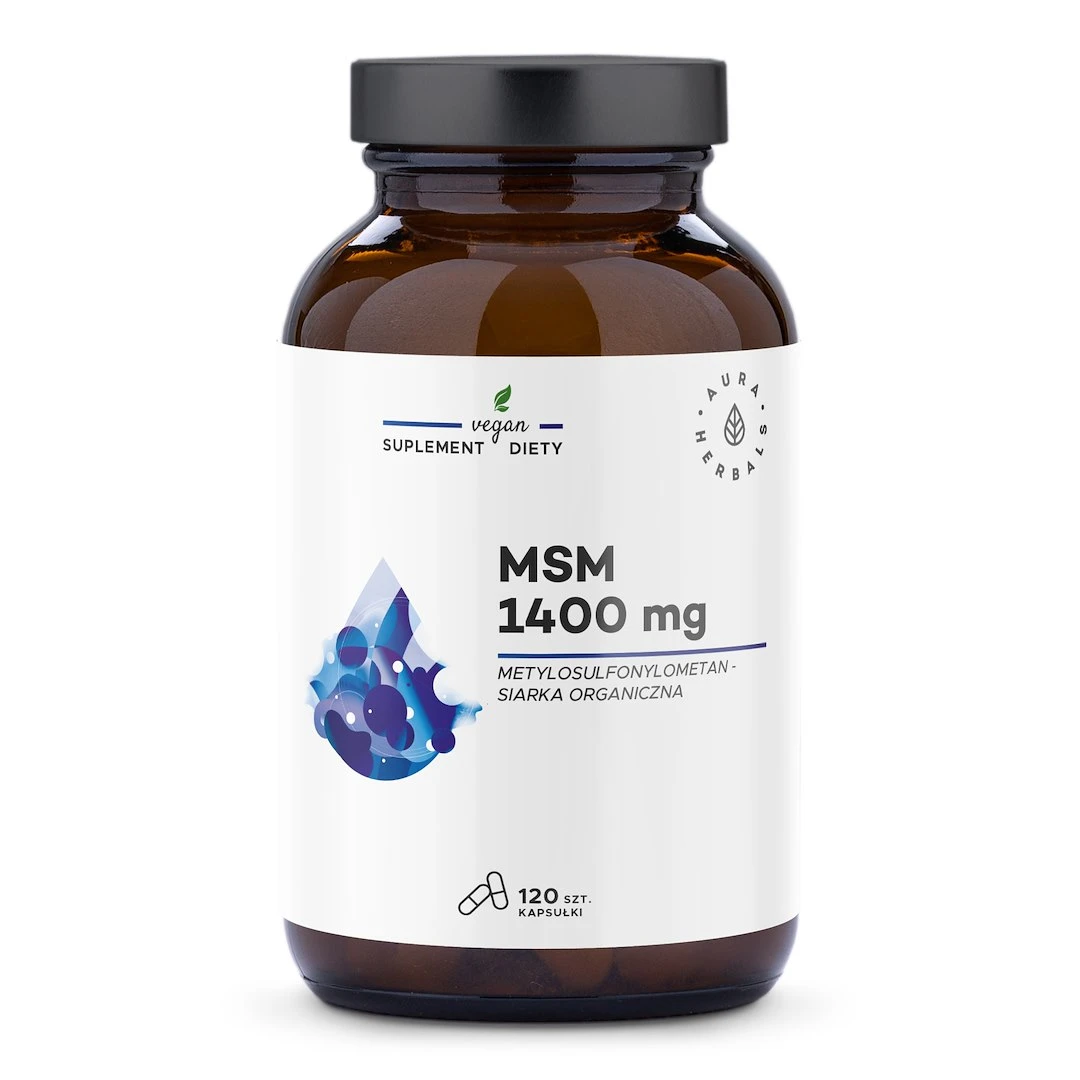 Aura Herbals - AURA HERBALS MSM 1400 mg, organická síra (120 kapsúl)