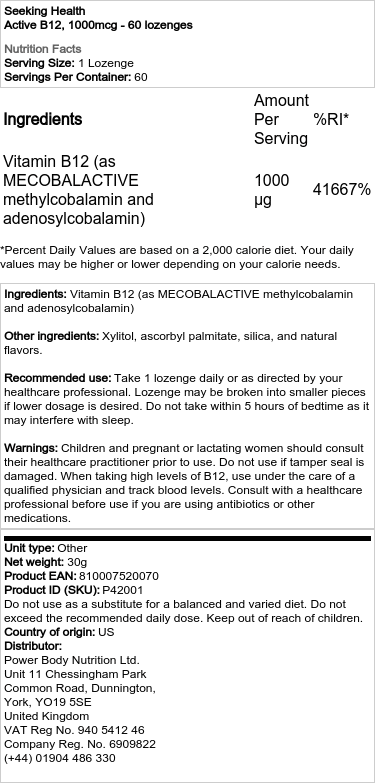 Aktívne B12, 1000 mcg - 60 pastiliek – Obrázok 2