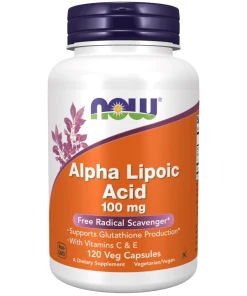 Alfa-lipoová kyselina s vitamínmi C & E, 100 mg - 120 vegánskych kapsúl