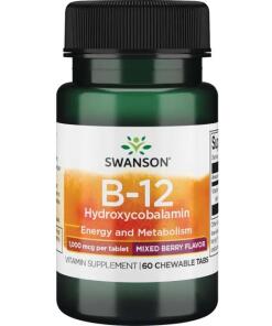B-12 Hydroxycobalamín, 1000 mcg - 60 žuvacích tabliet