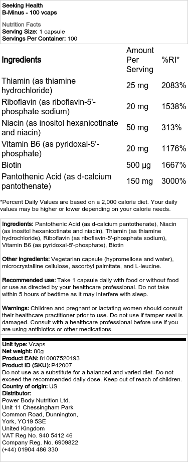 B-Minus - 100 kapsúl – Obrázok 2