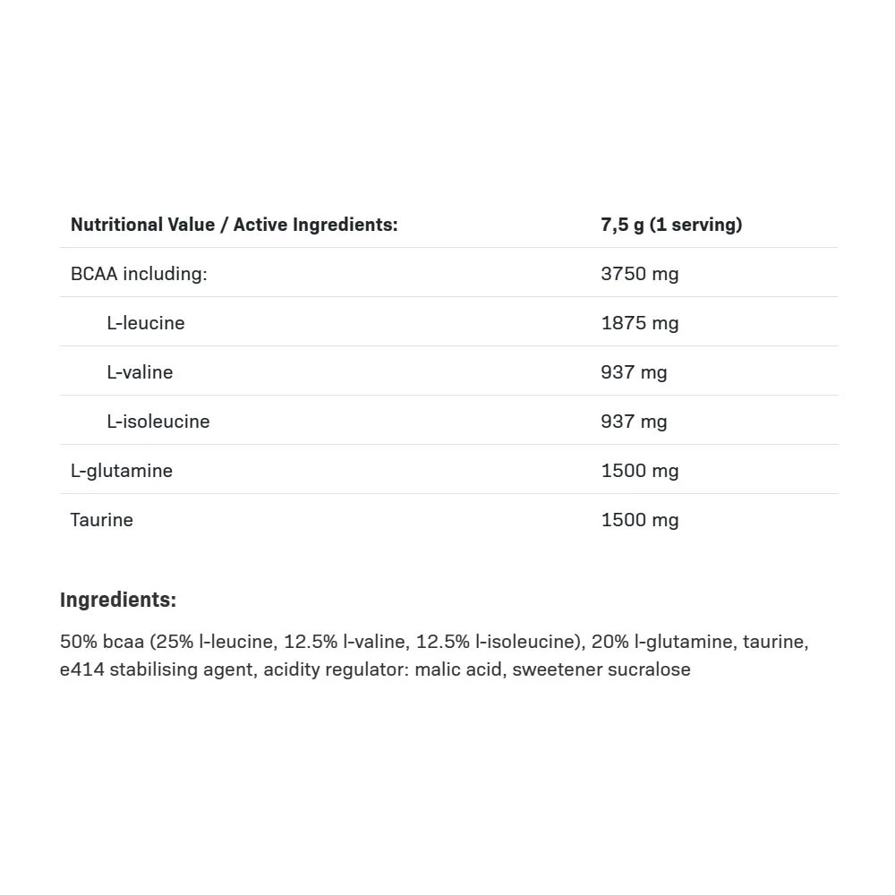 BCAA Max Support, Jablko - 500g – Obrázok 2