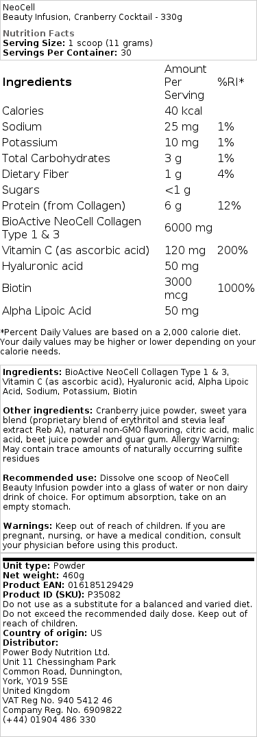 Beauty Infusion, koktail z brusníc - 330g – Obrázok 2