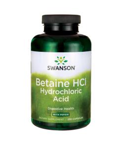 Betain HCl so soľnou kyselinou - 250 vegánskych kapsúl