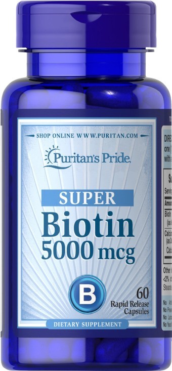 Biotín, 5000 mcg - 60 kapsúl