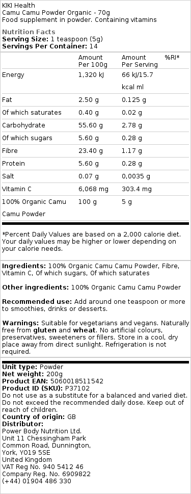Camu Camu prášok, ekologický - 70g – Obrázok 2