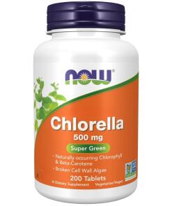 Chlorella, 500 mg, ekologická - 200 tabliet