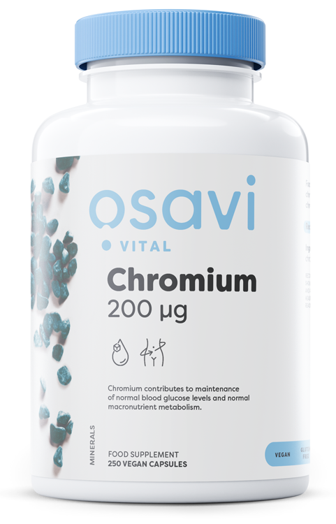 Chróm - 200 mcg - 250 vegánskych kapsúl