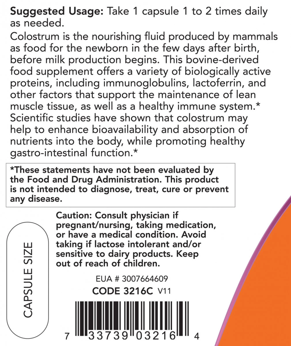 Kolostrum, 500 mg - 120 kapsúl – Obrázok 3
