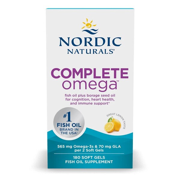 Nordic Naturals - Kompletné Omega, 565 mg s príchuťou citróna - 180 mäkkých kapsúl