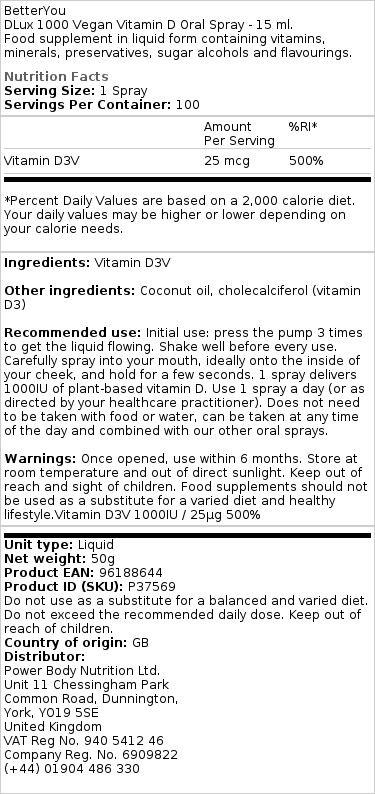 D1000 Vegánsky D-vitamín vo forme orálneho spreja, prírodná mäta - 15 ml – Obrázok 2
