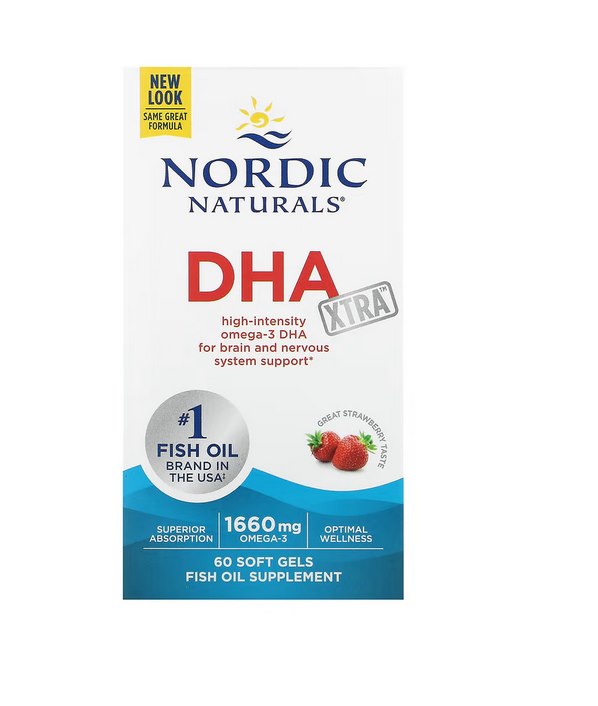 DHA Xtra, 1660 mg jahodová príchuť - 60 mäkkých kapsúl