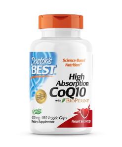 Doctor's Best Vysoko absorbovateľný CoQ10 400 mg, 180 veg. kapsúl