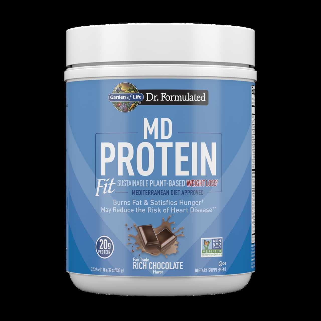 Dr. Formulated MD Protein FIT Udržateľný rastlinný prášok, bohatý na čokoládu - 635g
