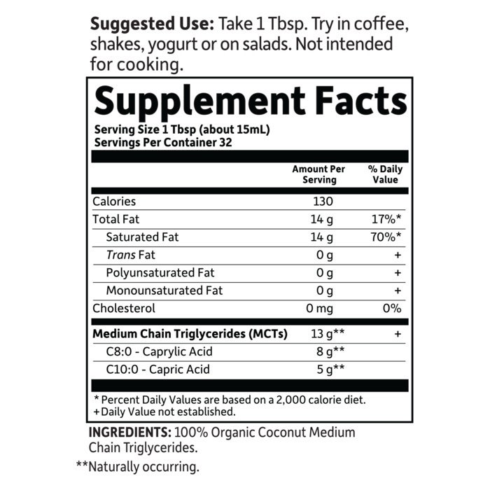 Dr. Formulovaný Organický MCT Olej pre Zdravie Mozgu - 946 ml – Obrázok 2