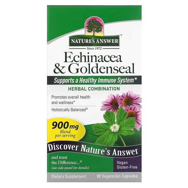 Echinacea a Goldenseal kapsule - 90 vegetariánskych kapsúl