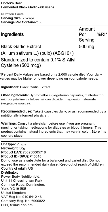 Fermentovaný čierny cesnak - 60 vcaps – Obrázok 2