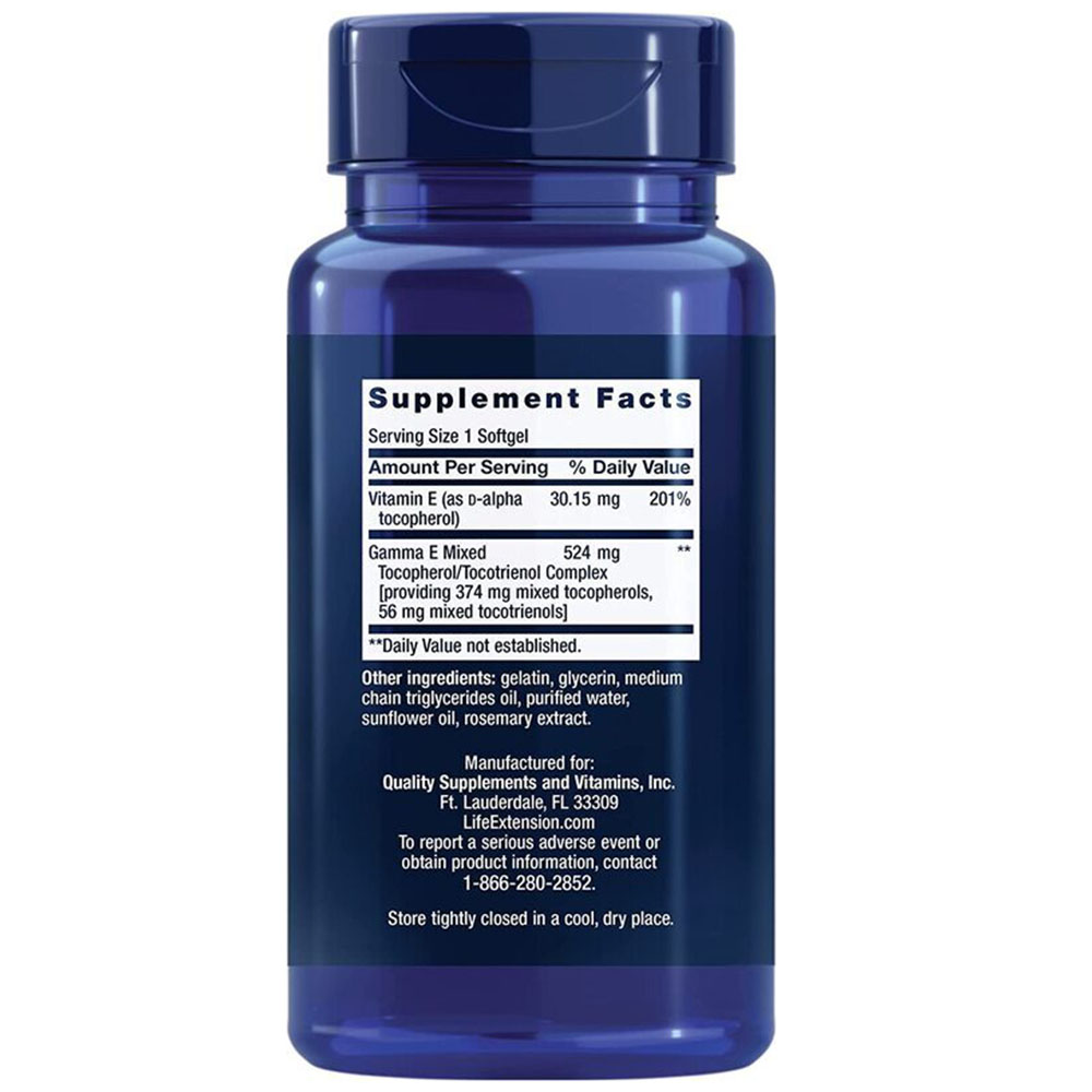 Gamma E zmiešané tokofery a tokotrienoly - 60 mäkkých kapsúl – Obrázok 5