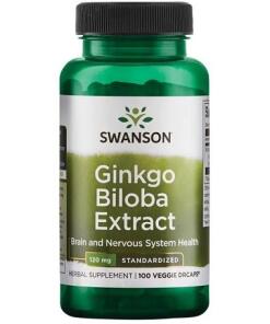 Extrakt z Ginkgo Biloba, 120 mg - 100 kapsúl veganských