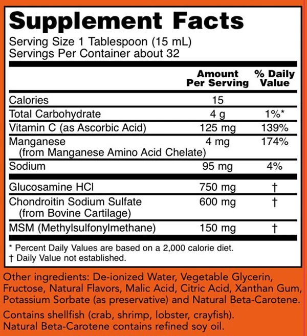 Glukozamín & Chondroitín s MSM v tekutej forme - 473 ml – Obrázok 5
