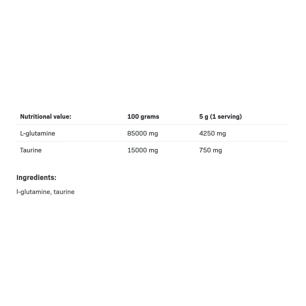 Glutamínová obnova aminokyselín, prírodná - 500g – Obrázok 3
