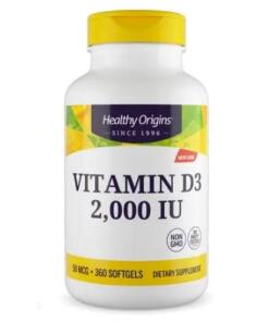Healthy Origins - Vitamín D3 2000 IU (360 kapsúl) od Healthy Origins