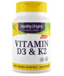Healthy Origins - Vitamín D3 & K2 od Healthy Origins (60 kapsúl)