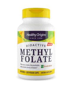 Healthy Origins Metylfolát 800 mcg, 120 kapsúl