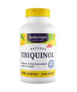 Healthy Origins Prírodný Ubichinol 300 mg, 60 mäkkých kapsúl