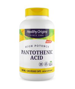 Healthy Origins Kyselina pantoténová 500 mg, 240 veg. kapsúl
