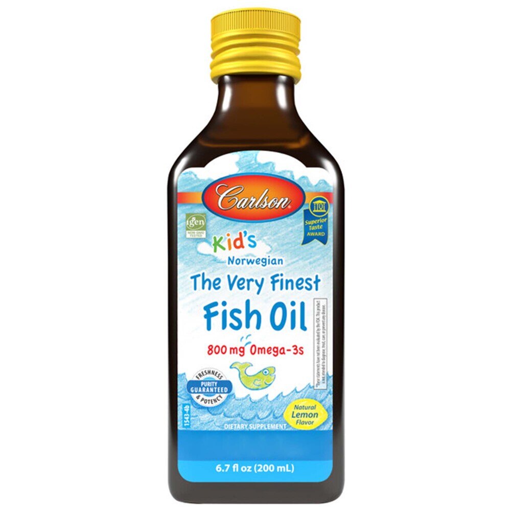 Detský najkvalitnejší rybí olej, 800 mg, prírodná citrónová príchuť - 200 ml – Obrázok 2
