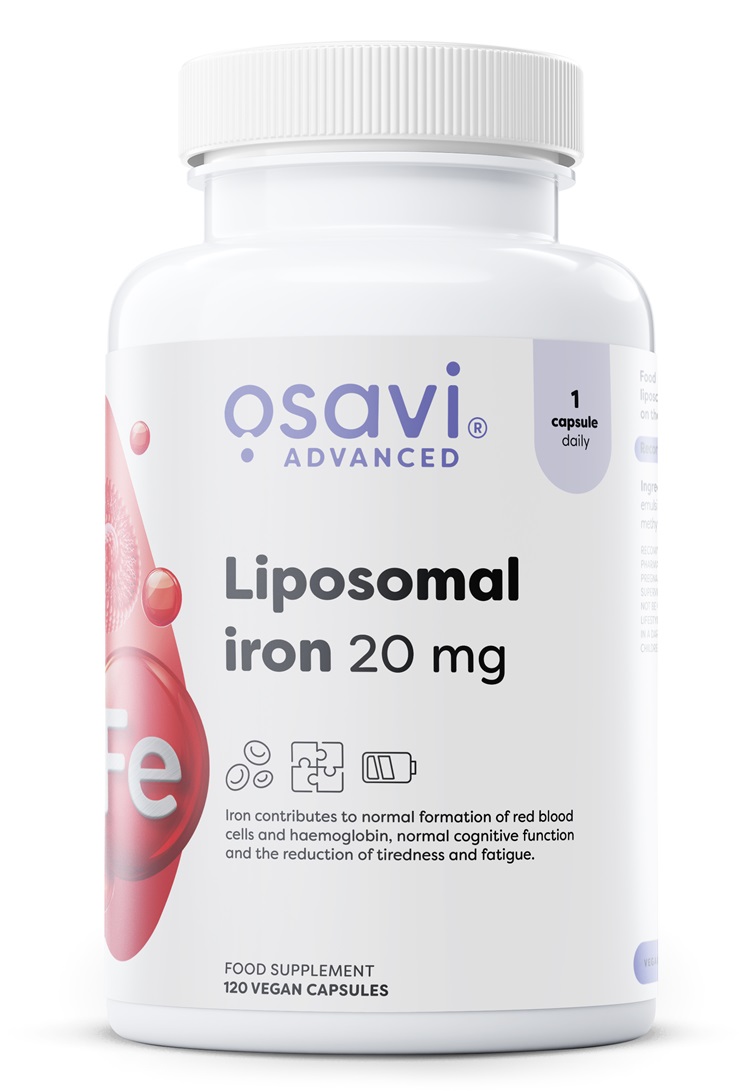 Liposomálny železo, 20 mg - 120 vegánskych kapsúl