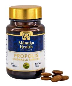 Manuka Health - Žuvacie tablety s propolisom Manuka Health (60 tabliet)