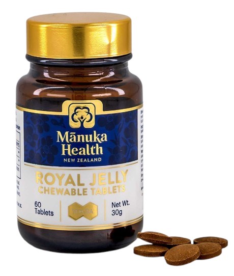 Manuka Health - Žuvacie tablety s materskou kašičkou Manuka Health (60 tabliet)