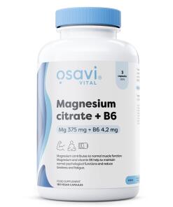 Magnéziumcitran + B6, 375 mg + 4,2 mg - 180 vegetariánskych kapsúl