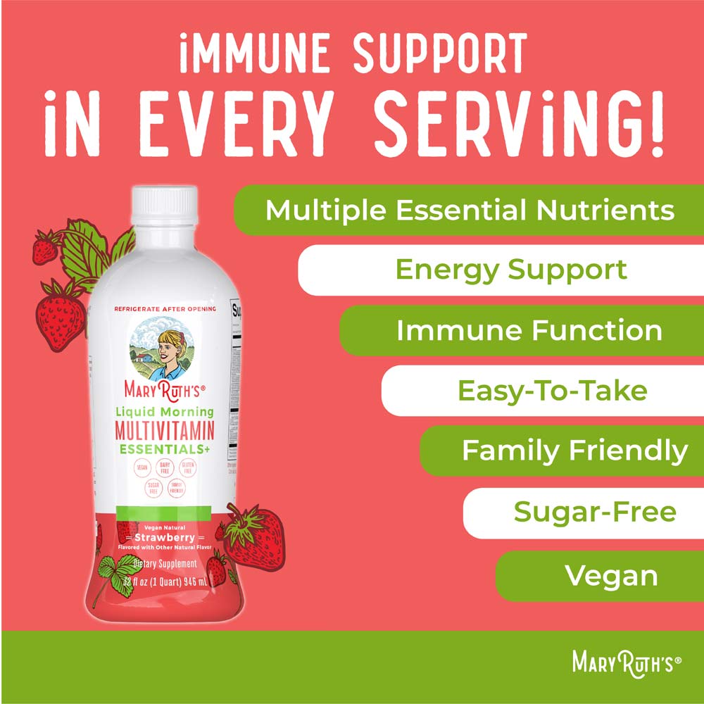 MaryRuth's Tekutý multivitamín na ráno s príchuťou jahody 32oz (946ml) – Obrázok 5