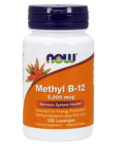 Metyl B-12 s kyselinou listovou, 5000 mcg - 120 cmúľacích tabliet