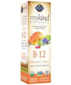 Mykind Organics B-12 Organický sprej, Malina - 58 ml