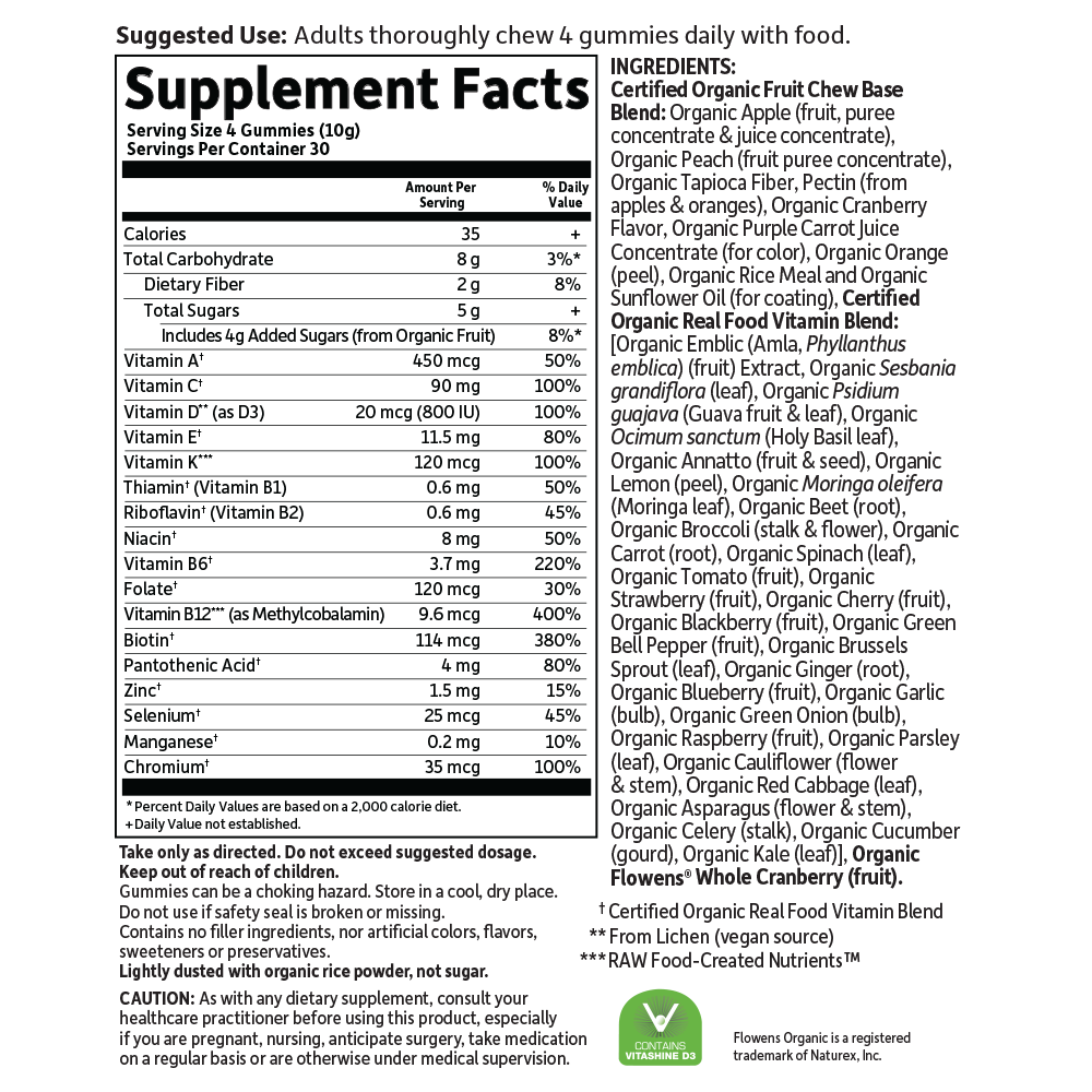 Mykind Organics Multivitamíny pre mužov 40+ Gummies, Organické ovocie - 120 vegánskych gumových cukríkov – Obrázok 2