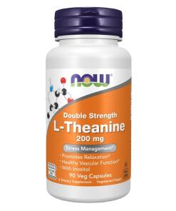 NOW Foods - L-teanín, 200 mg (90 rastlinných kapsúl)