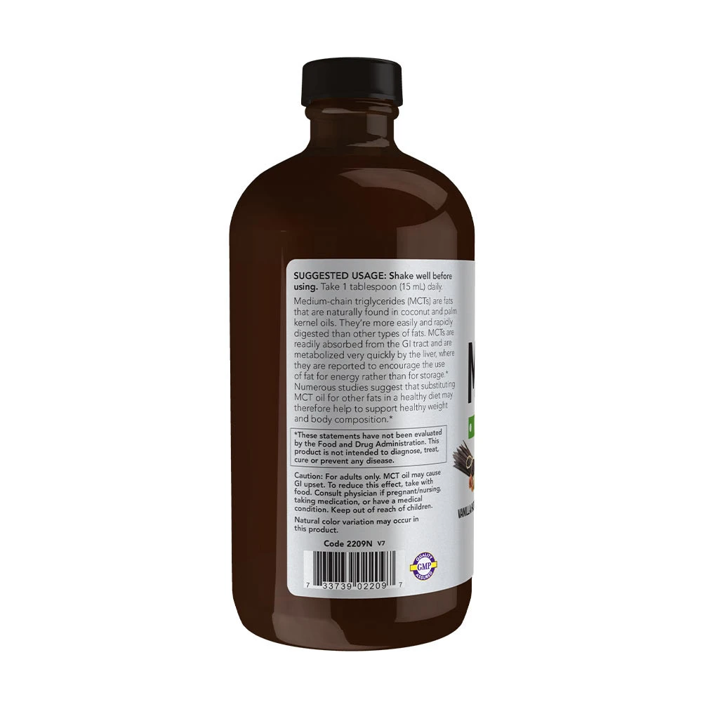 NOW Foods - MCT olej (473 ml, vanilka lieskový oriešok) – Obrázok 7