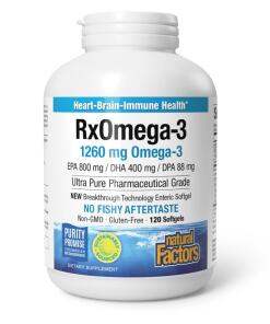 Natural Factors Rx Omega-3 faktory 120 mäkkých kapsúl