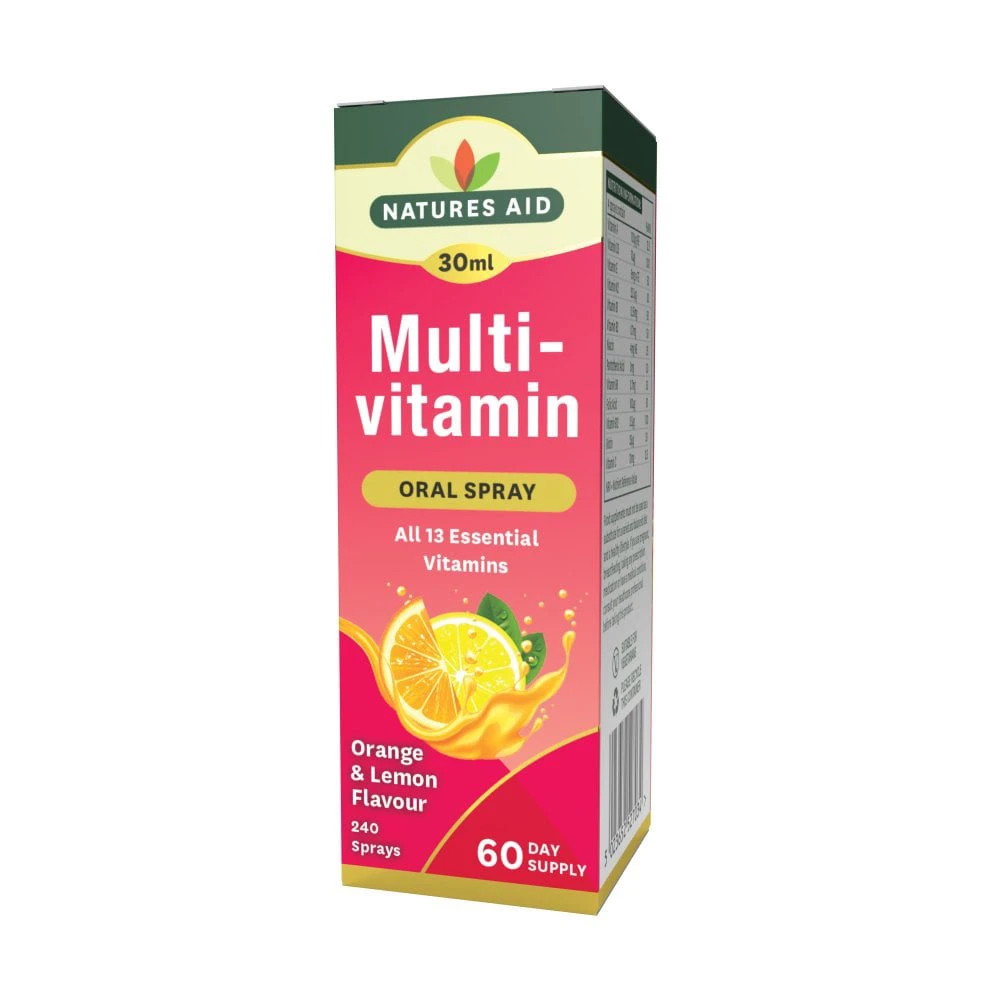 Natures Aid - Denný multivitamínový orálny sprej Natures Aid (30 ml, citrón a pomaranč) – Obrázok 4