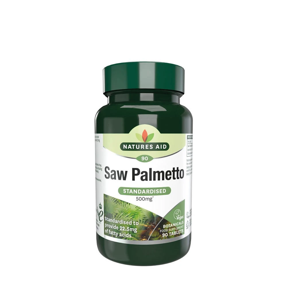 Natures Aid - Natures Aid Štandardizovaný Saw Palmetto 500 mg (90 tabliet)