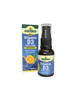 Natures Aid - Denný orálny sprej s vitamínom D3 Natures Aid (30 ml, pomaranč)