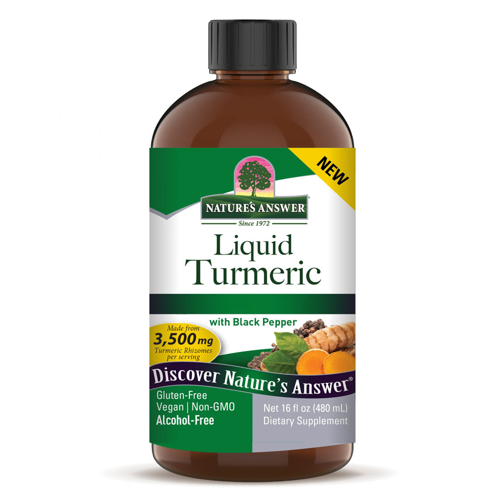 Tekuté kurkuma s čiernym korením Nature's Answer 3500 mg, 16 oz (480 ml)