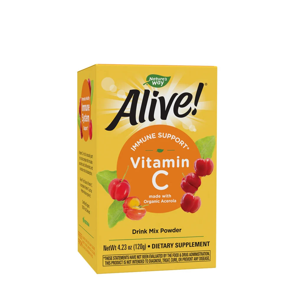 Nature's Way - Alive!® Zdroj vitamínu C z ovocia, nápojový prášok (120 g)